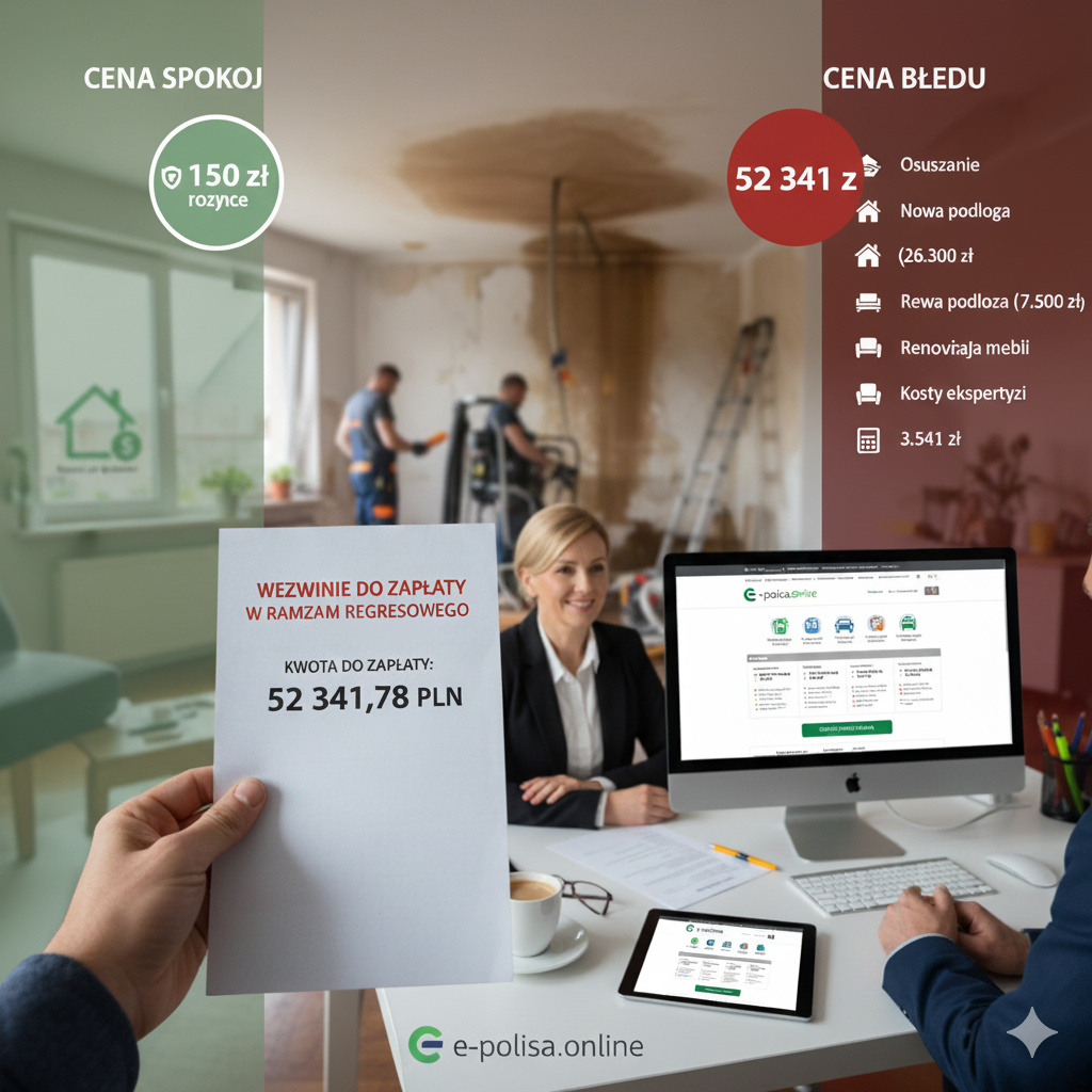 Zalane mieszkanie sąsiada? Historia regresu na 50 000 zł